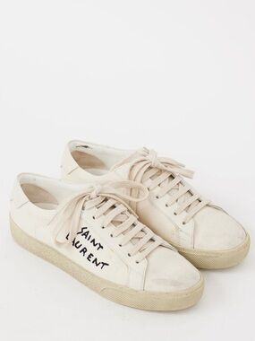 Saint Laurent YSL court distressed Sneakers